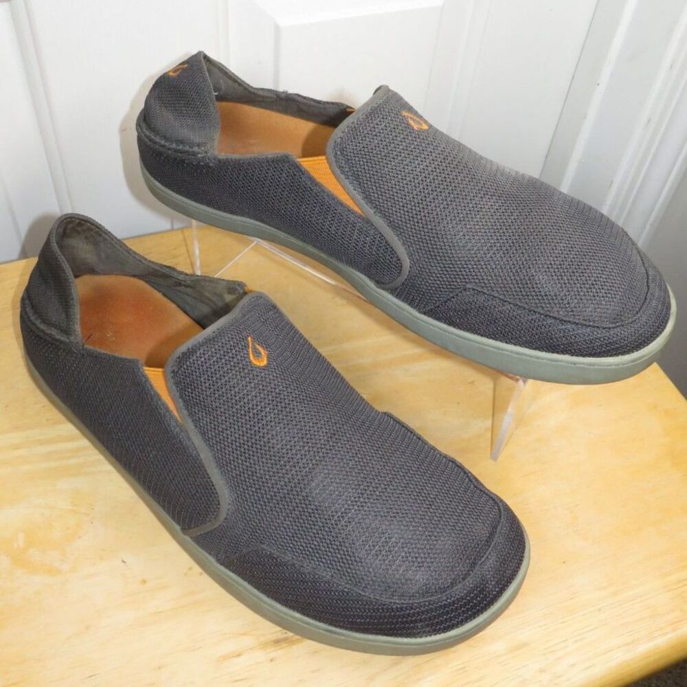 OluKai Nohea Mesh Slip On Shoes Mens Sz 12 Gray Comfort Casual 10188-4242